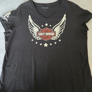 XXL Women's Harley-Davidson Wounded Warrior Project Honor V-Neck Tee